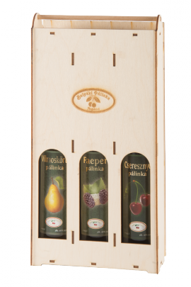 Pálinkás fadoboz 3 db-os Pálinkás fadoboz 3 db-os